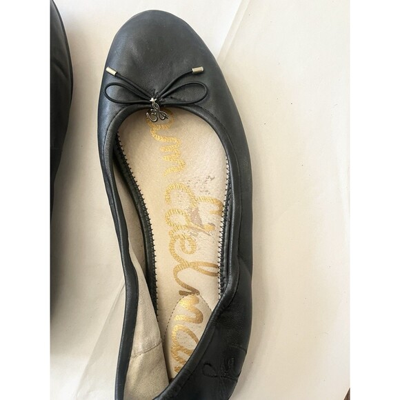 Sam Edelman Felicia black leather ballet flats size 8.5 Wide Comfort 8.5W - Picture 8 of 8
